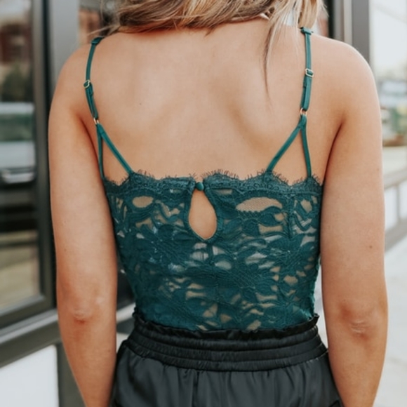 Free People Bedroom Date Bodysuit in Green - Picture 10 of 16